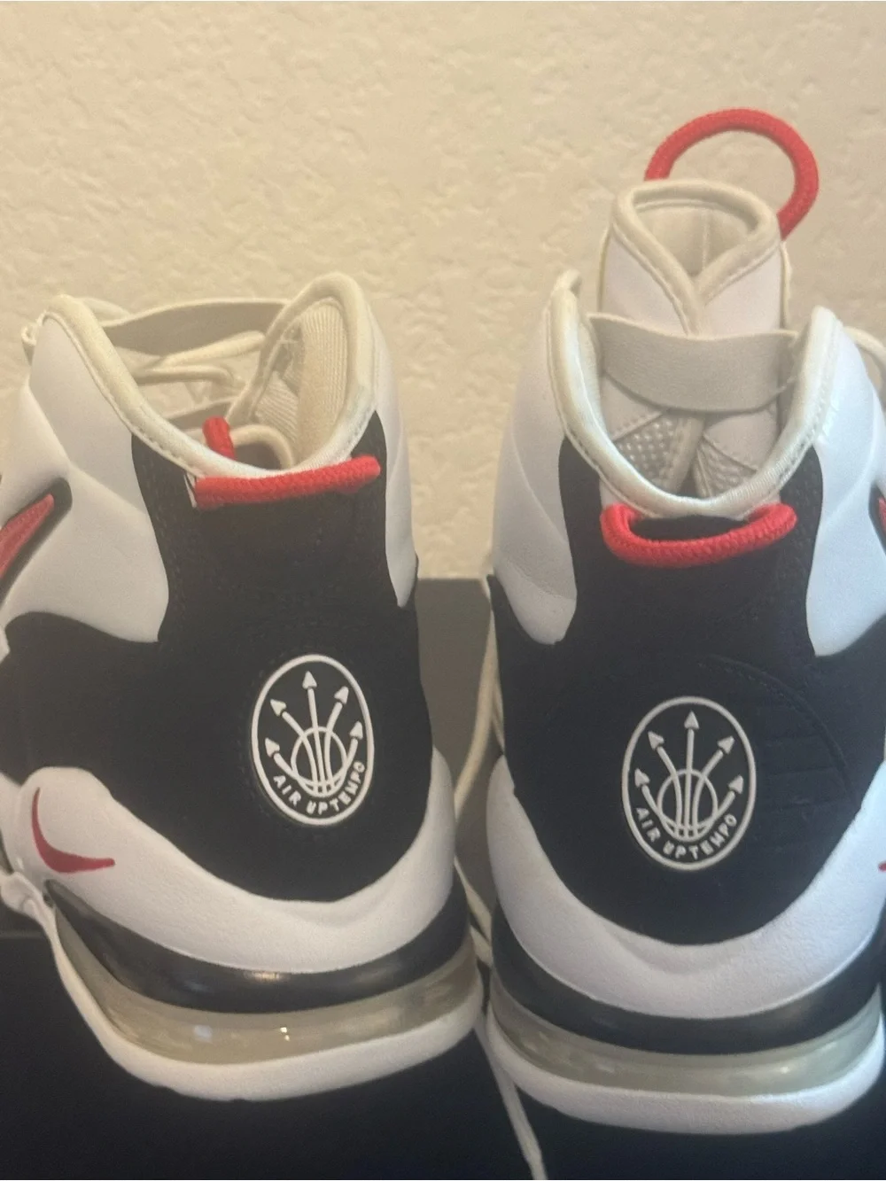Nike uptempo 95 Air Max White Black Red Basketball Shoes